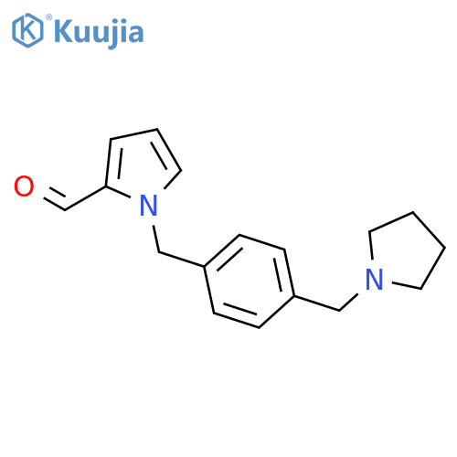 1H-Pyrrole-2-carboxaldehyde, 1-[[4-(1-pyrrolidinylmethyl)phenyl]methyl]- structure