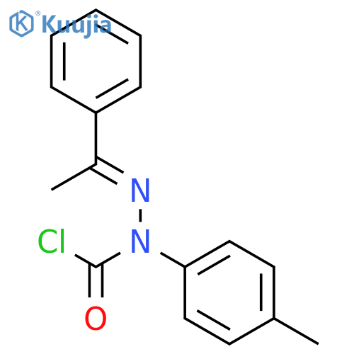 Hydrazinecarbonyl chloride, (4-methylphenyl)(1-phenylethylidene)- structure