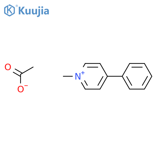 PYRIDINIUM, 1-METHYL-4-PHENYL-, ACETATE structure