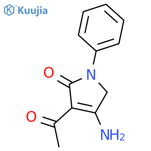2H-PYRROL-2-ONE, 3-ACETYL-4-AMINO-1,5-DIHYDRO-1-PHENYL- structure