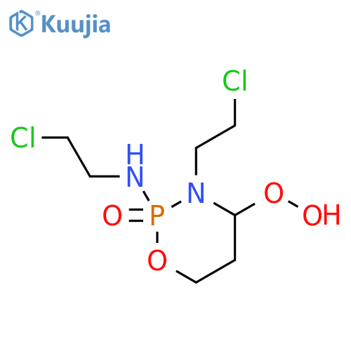 2H-1,3,2-Oxazaphosphorin-2-amine,N,3-bis(2-chloroethyl)tetrahydro-4-hydroperoxy-, 2-oxide structure
