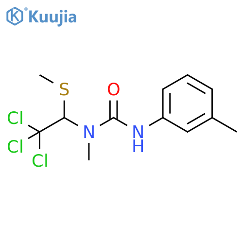 Urea,N-methyl-N'-(3-methylphenyl)-N-[2,2,2-trichloro-1-(methylthio)ethyl]- structure
