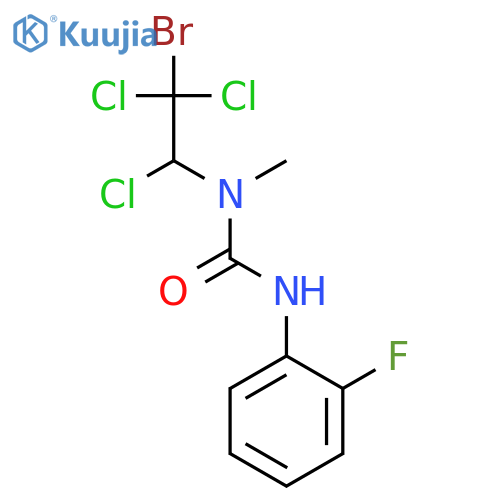 Urea, N-(2-bromo-1,2,2-trichloroethyl)-N'-(2-fluorophenyl)-N-methyl- structure