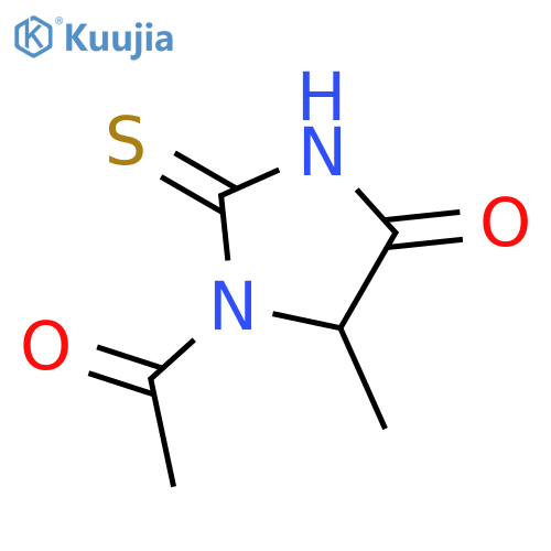 1-Acetyl-5-methyl-2-thioxo-4-imidazolidinone structure