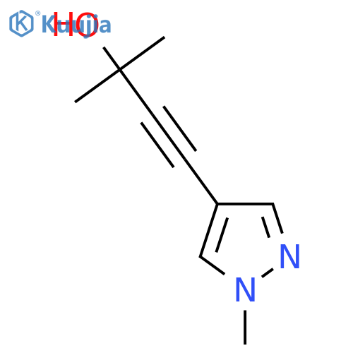 2-methyl-4-(1-methyl-1H-pyrazol-4-yl)but-3-yn-2-ol structure