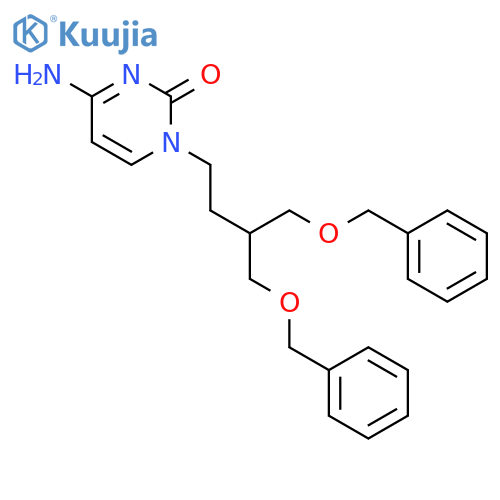 4-amino-1-[4-phenylmethoxy-3-(phenylmethoxymethyl)butyl]pyrimidin-2-one structure