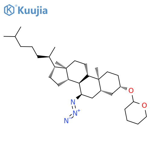 2H-Pyran, 2-[[(3b,5a,7a)-7-azidocholestan-3-yl]oxy]tetrahydro- structure