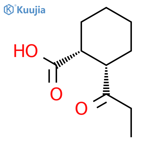Cyclohexanecarboxylic acid, 2-(1-oxopropyl)-, (1R,2S)- structure