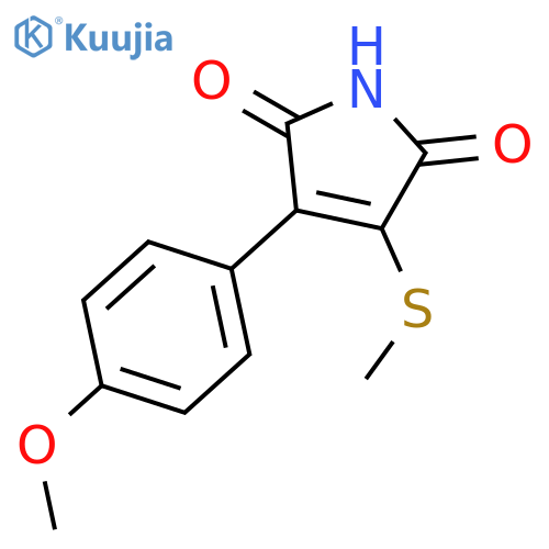 1H-Pyrrole-2,5-dione, 3-(4-methoxyphenyl)-4-(methylthio)- structure