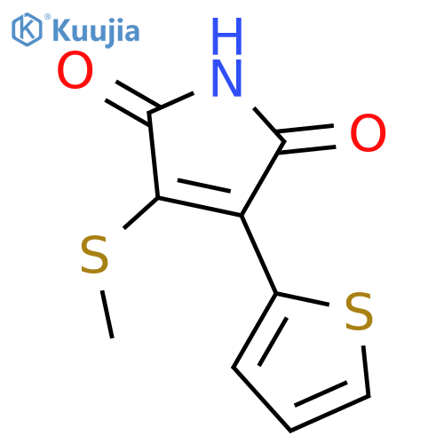 1H-PYRROLE-2,5-DIONE, 3-(METHYLTHIO)-4-(2-THIENYL)- structure