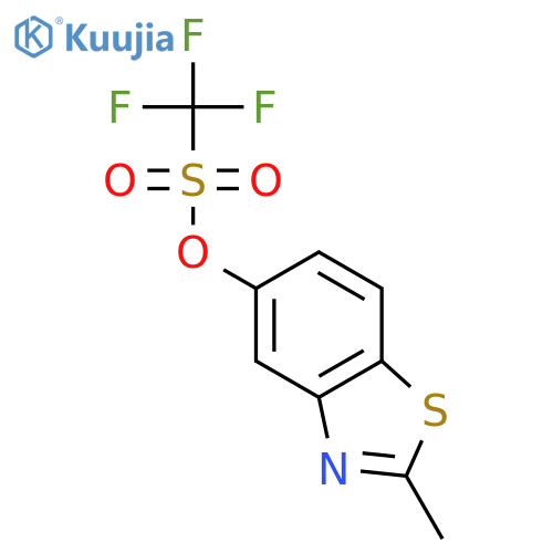 METHANESULFONIC ACID, TRIFLUORO-, 2-METHYL-5-BENZOTHIAZOLYL ESTER structure