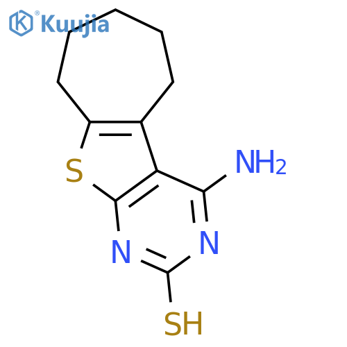 3-amino-8-thia-4,6-diazatricyclo[7.5.0.02,?]tetradeca-1(9),2,4,6-tetraene-5-thiol structure