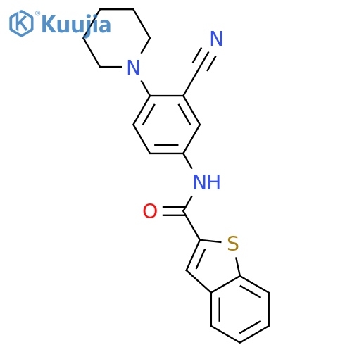 BENZO[B]THIOPHENE-2-CARBOXAMIDE, N-[3-CYANO-4-(1-PIPERIDINYL)PHENYL]- structure