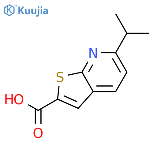 Thieno[2,3-b]pyridine-2-carboxylic acid, 6-(1-methylethyl)- structure