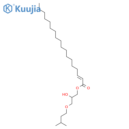 2-OCTADECENOIC ACID, 2-HYDROXY-3-(3-METHYLBUTOXY)PROPYL ESTER, (2E)- structure