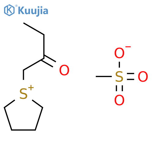 THIOPHENIUM, TETRAHYDRO-1-(2-OXOBUTYL)-, METHANESULFONATE structure