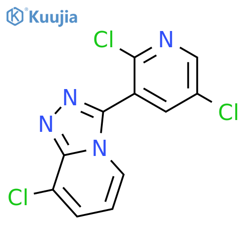 1,2,4-Triazolo[4,3-a]pyridine, 8-chloro-3-(2,5-dichloro-3-pyridinyl)- structure