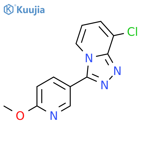 1,2,4-Triazolo[4,3-a]pyridine, 8-chloro-3-(6-methoxy-3-pyridinyl)- structure