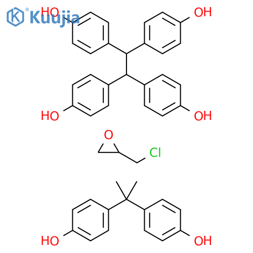 Phenol,4,4',4'',4'''-(1,2-ethanediylidene)tetrakis-,polymerwith(chloromethyl)oxiraneand4,4'-(1-methylethylidene)bis[phenol] structure