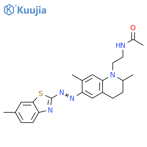 Acetamide,N-[2-[3,4-dihydro-2,7-dimethyl-6-[(6-methyl-2-benzothiazolyl)azo]-1(2H)-quinolinyl]ethyl]- structure