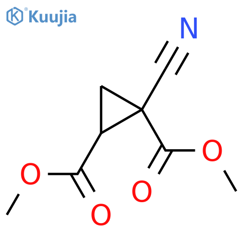 Dimethyl 1-cyanocyclopropane-1,2-dicarboxylate structure