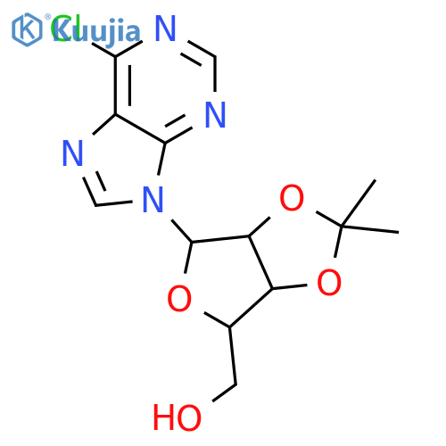 6-Chloropurine-9-(2,3-isopropylidene-b-D-ribofuranoside) structure