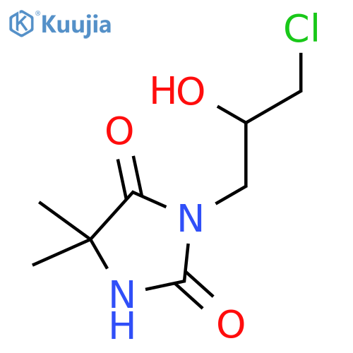 3-(3-Chloro-2-hydroxypropyl)-5,5-dimethylimidazolidine-2,4-dione structure