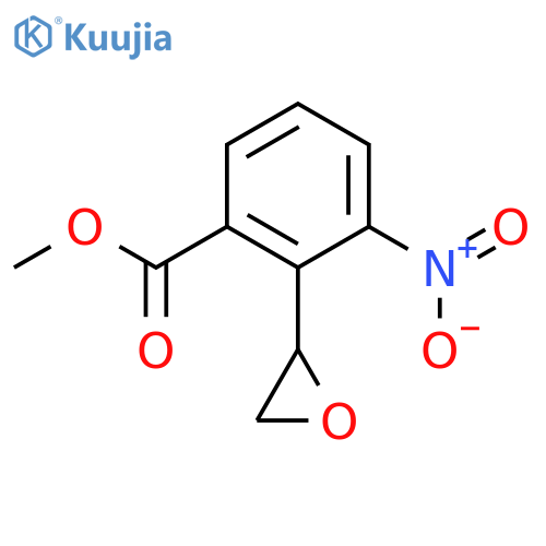 Benzoic acid, 3-nitro-2-oxiranyl-, methyl ester structure