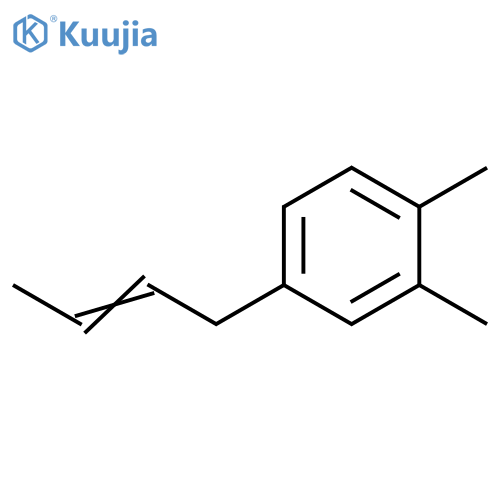 Benzene, 4-(2-butenyl)-1,2-dimethyl- structure