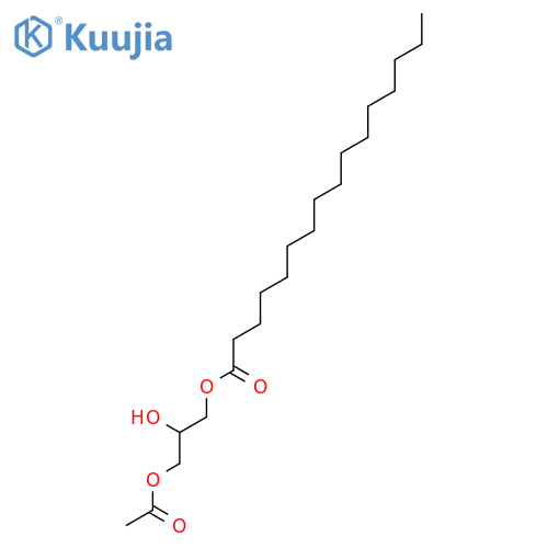 Hexadecanoic acid, 3-(acetyloxy)-2-hydroxypropyl ester structure