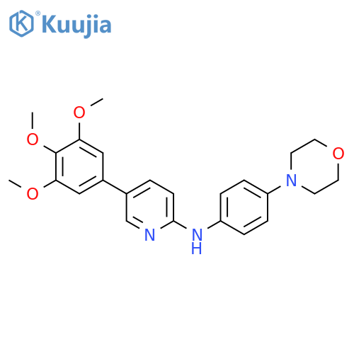 2-Pyridinamine, N-[4-(4-morpholinyl)phenyl]-5-(3,4,5-trimethoxyphenyl)- structure