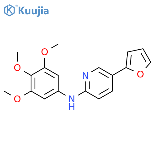 2-Pyridinamine, 5-(2-furanyl)-N-(3,4,5-trimethoxyphenyl)- structure