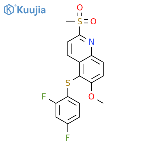 QUINOLINE, 5-[(2,4-DIFLUOROPHENYL)THIO]-6-METHOXY-2-(METHYLSULFONYL)- structure