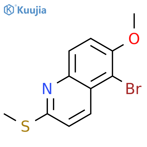 Quinoline, 5-bromo-6-methoxy-2-(methylthio)- structure