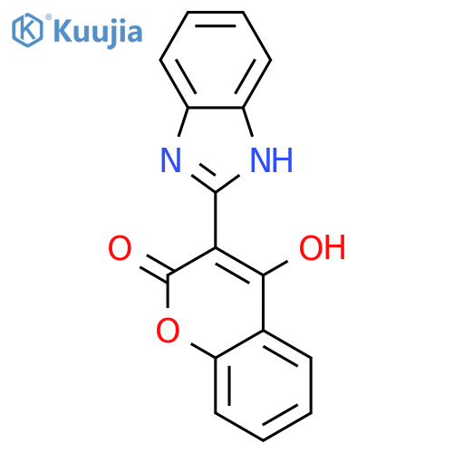 2H-1-BENZOPYRAN-2-ONE, 3-(1H-BENZIMIDAZOL-2-YL)-4-HYDROXY- structure