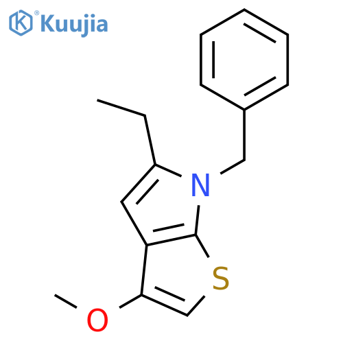6H-THIENO[2,3-B]PYRROLE, 5-ETHYL-3-METHOXY-6-(PHENYLMETHYL)- structure