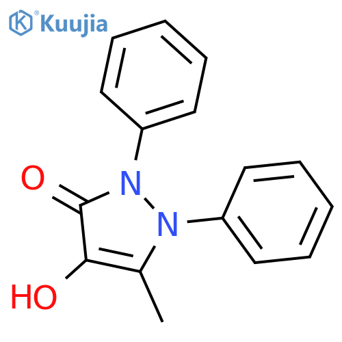 3H-Pyrazol-3-one, 1,2-dihydro-4-hydroxy-5-methyl-1,2-diphenyl- structure