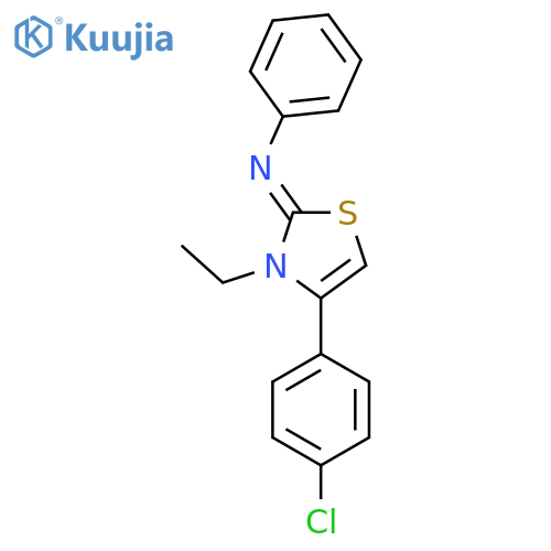4-(4-Chlorophenyl)-3-ethyl-N-phenylthiazol-2(3H)-imine structure