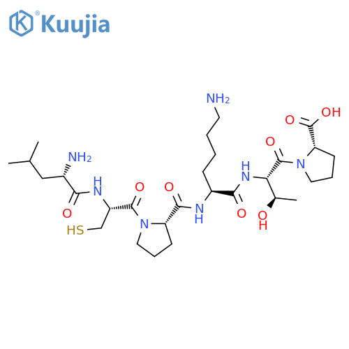 L-Proline, L-leucyl-L-cysteinyl-L-prolyl-L-lysyl-L-threonyl- structure