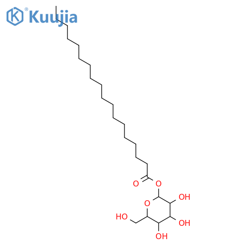 1-O-stearoyl-beta-D-glucopyranose structure