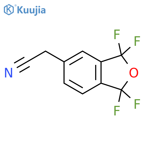 5-Isobenzofuranacetonitrile, 1,1,3,3-tetrafluoro-1,3-dihydro- structure