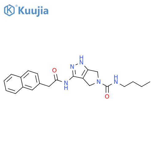 Pyrrolo[3,4-c]pyrazole-5(1H)-carboxamide,N-butyl-4,6-dihydro-3-[(2-naphthalenylacetyl)amino]- structure