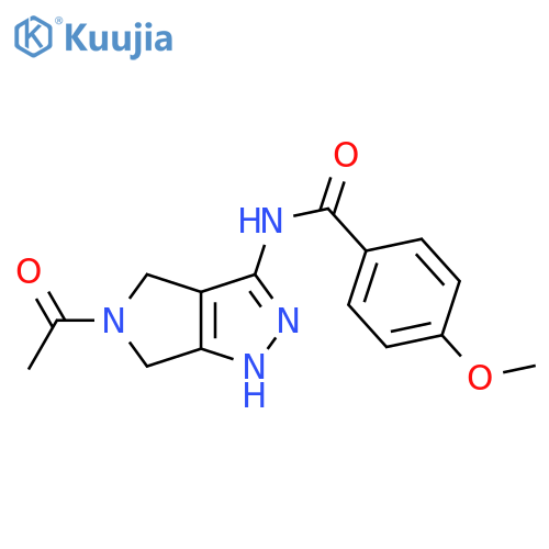 Benzamide,N-(5-acetyl-1,4,5,6-tetrahydropyrrolo[3,4-c]pyrazol-3-yl)-4-methoxy- structure