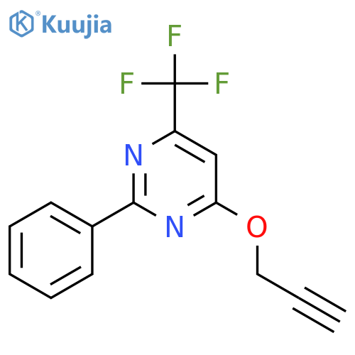 Pyrimidine, 2-phenyl-4-(2-propynyloxy)-6-(trifluoromethyl)- structure