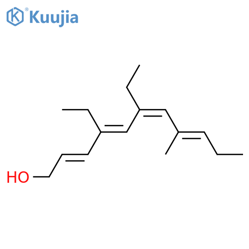 2,4,6,8-UNDECATETRAEN-1-OL, 4,6-DIETHYL-8-METHYL-, (2E,4E,6E,8E)- structure