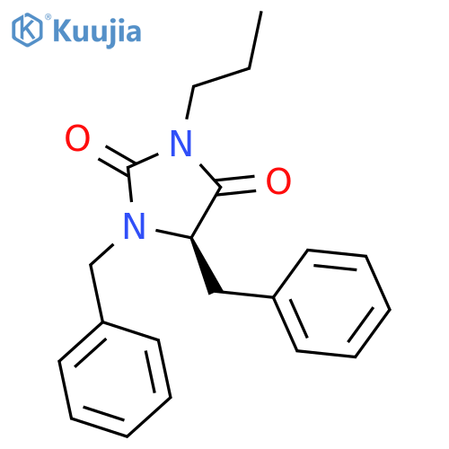2,4-IMIDAZOLIDINEDIONE, 1,5-BIS(PHENYLMETHYL)-3-PROPYL-, (5R)- structure