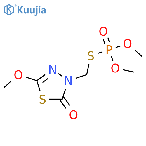 3-(dimethoxyphosphorylsulfanylmethyl)-5-methoxy-1,3,4-thiadiazol-2-one structure