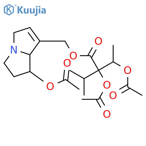 [1-(acetyloxy)-2,3,5,7a-tetrahydro-1H-pyrrolizin-7-yl]methyl 2,3-bis(acetyloxy)-2-(propan-2-yl)butanoate structure