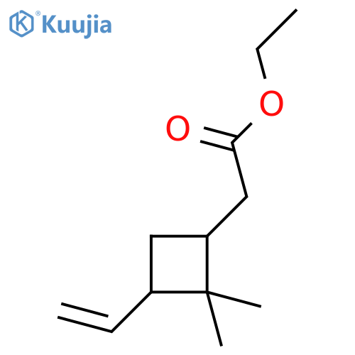 ethyl (3-ethenyl-2,2-dimethylcyclobutyl)acetate structure