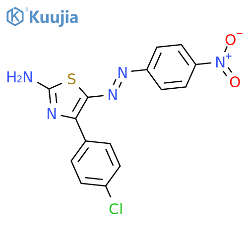 2-Thiazolamine,4-(4-chlorophenyl)-5-[2-(4-nitrophenyl)diazenyl]- structure